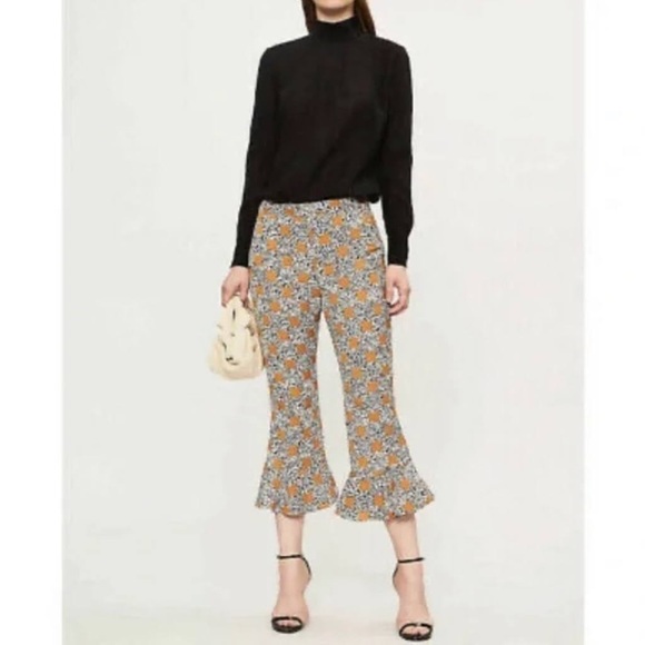 Top Shop Ruffle Hem Slacks - Picture 4 of 4